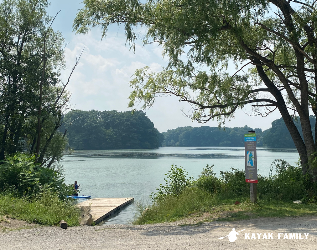 Public kayak launch at Martindale Pond in St Catharines Ontario (Port Dalhousie)