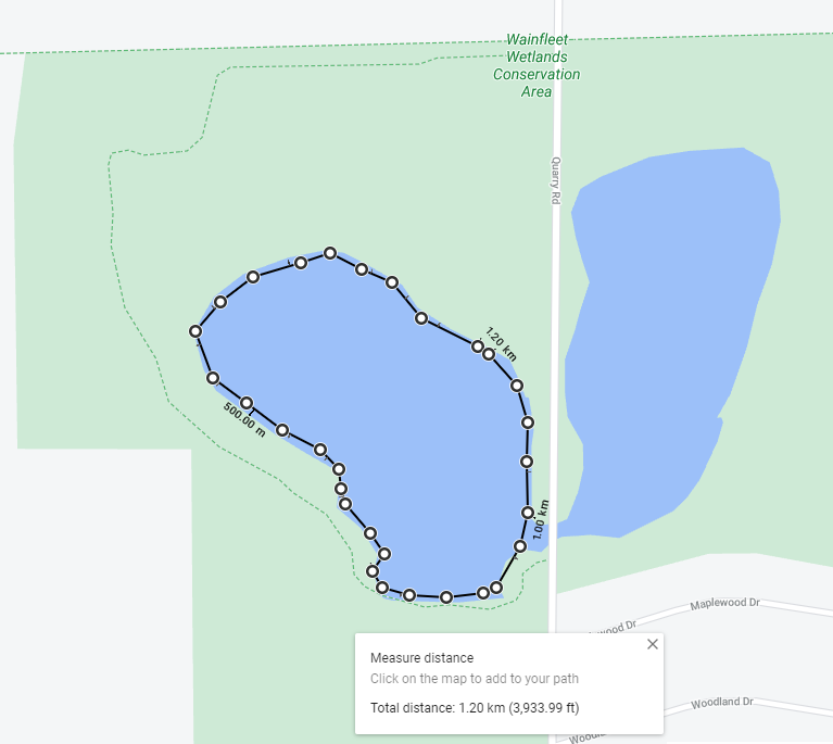 kayaking wainfleet wetlands map